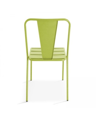 Chaise de jardin en métal vert