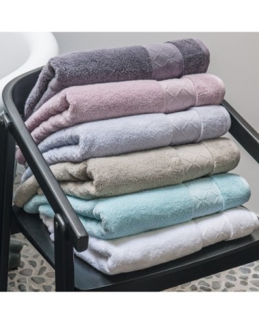 Serviette de bain en coton blanc 90 x 150