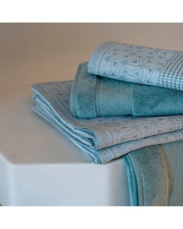 Serviette de bain en coton glacier 30 x 50