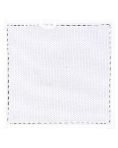 Carré visage en coton blanc 30 x 30