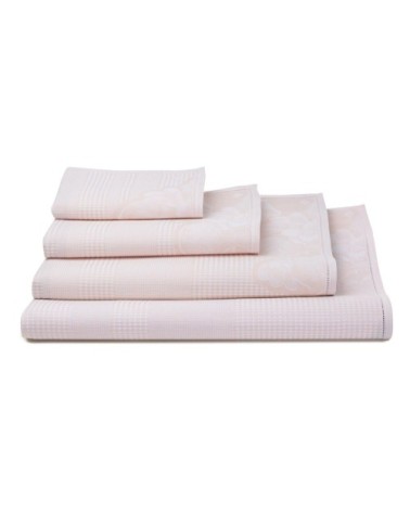 Serviette de bain en coton rose poupée 90 x 150