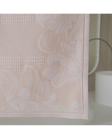 Serviette de bain en coton rose poupée 90 x 150