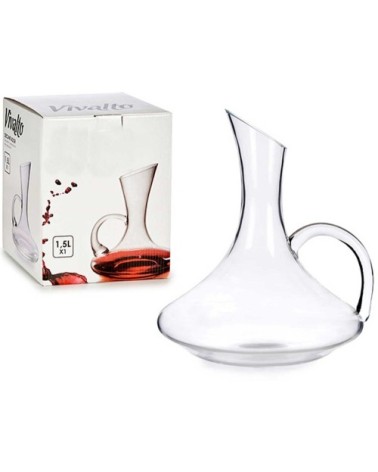 Carafe décanteur vin en verre avec poignée 1,5L