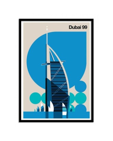 Affiche d'art avec Cadre bois noir - 50 x 70 cm