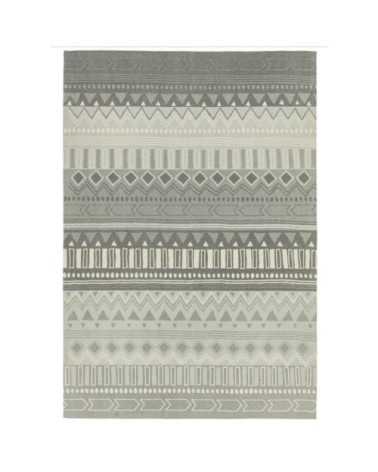 Tapis tissé plat en Coton Gris 120x170 cm