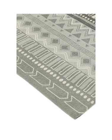 Tapis tissé plat en Coton Gris 120x170 cm