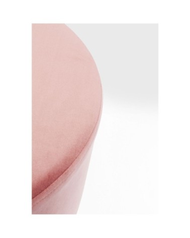 Tabouret en velours rose et acier doré D55