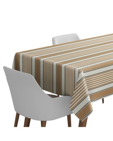 Nappe enduite coton Marron 160x300