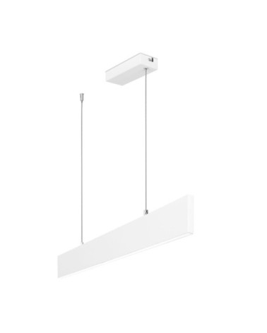 Suspension linéaire LED en métal blanc