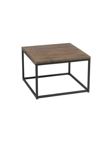 Table basse bois et métal minimaliste