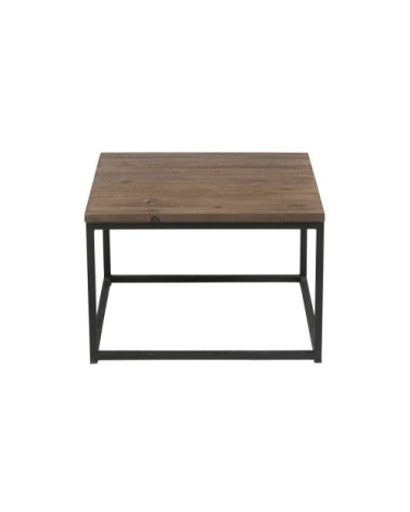 Table basse bois et métal minimaliste