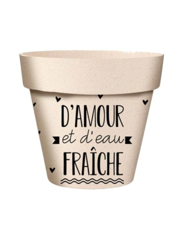 Cache pot en bambou d'amour et d'eau fraîche D25,5cm