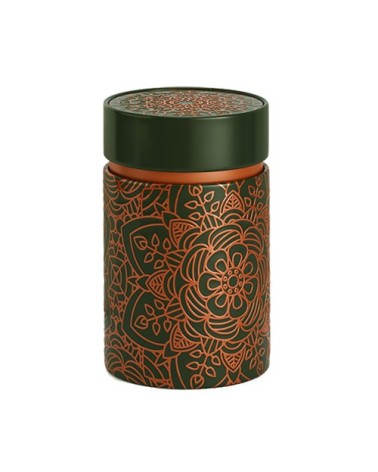 Petite boite fond gris pour le thé contenance 150g