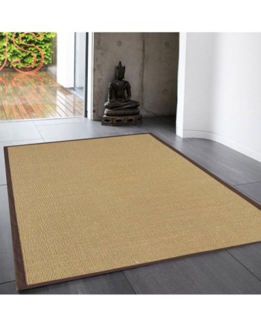 Tapis en Fibre végétale Marron chocolat 200x300 cm