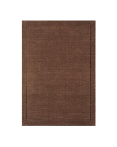 Tapis tufté main en Laine Marron chocolat 160x230 cm