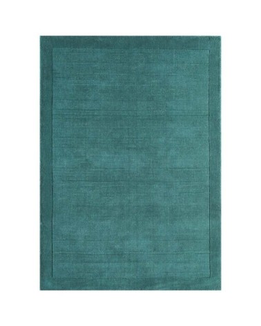 Tapis tufté main en Laine Bleu lagon 200x290 cm