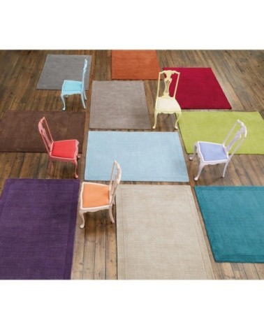 Tapis tufté main en Laine Bleu lagon 200x290 cm