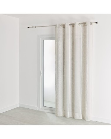 Voilage esprit campagne polyester lin 260 x 140