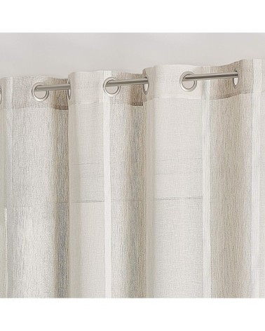 Voilage esprit campagne polyester lin 260 x 140