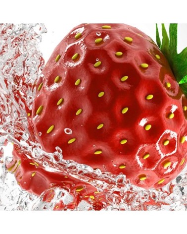 Tableau fraise et goutte d'eau 30x50cm
