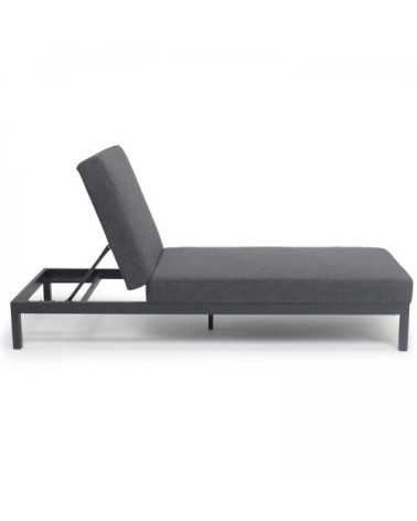 Bain de soleil en aluminium gris