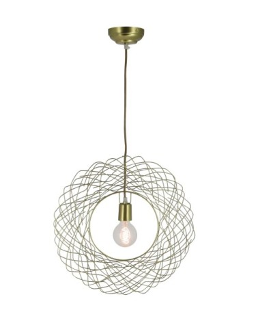 Suspension en métal filaire doré D47,5