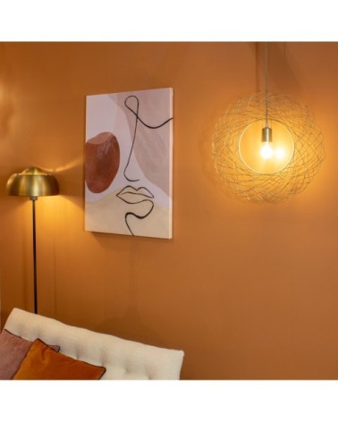 Suspension en métal filaire doré D47,5