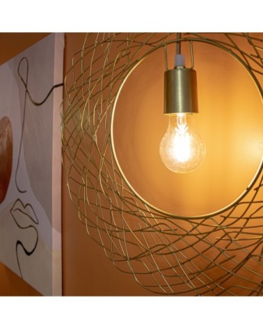 Suspension en métal filaire doré D47,5