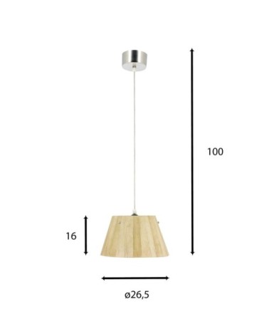 Suspension en bois de manguier D25