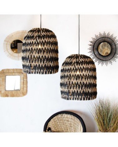 Cache ampoule en jonc de mer noir