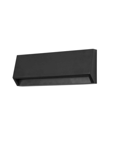 Applique d'extérieur LED en plastique noir 16cm
