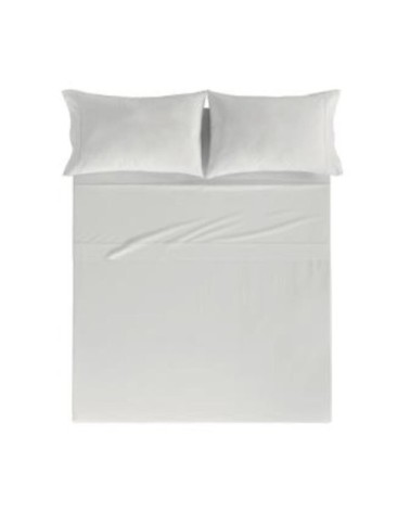 Drap de lit en coton percale gris 250x280 cm