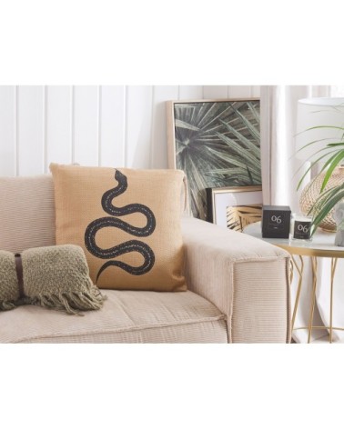 Lot de 2 coussin décoratifs en tissu beige 45x12cm