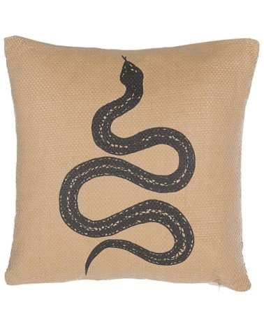 Lot de 2 coussin décoratifs en tissu beige 45x12cm