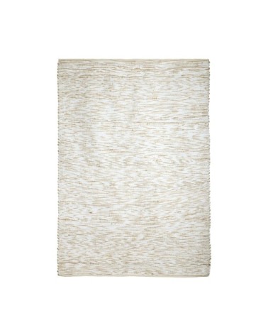 Tapis en coton et jute blanc et beige 240x170