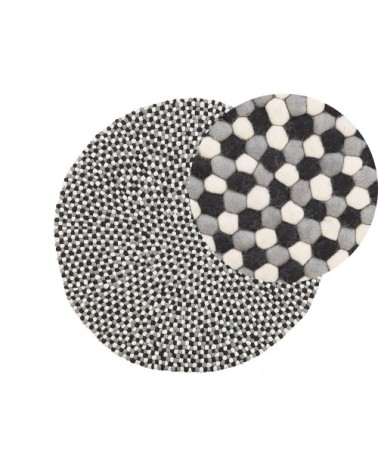 Tapis en tissu noir 140x140cm