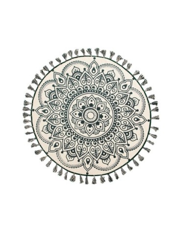 Tapis en tissu vert 120x120cm