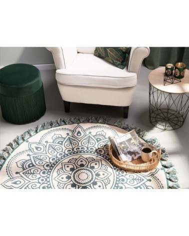 Tapis en tissu vert 120x120cm