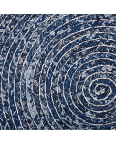 Tapis en tissu bleu 140x140cm