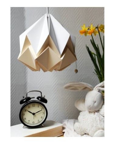 Suspension origami bicolore en papier taille S