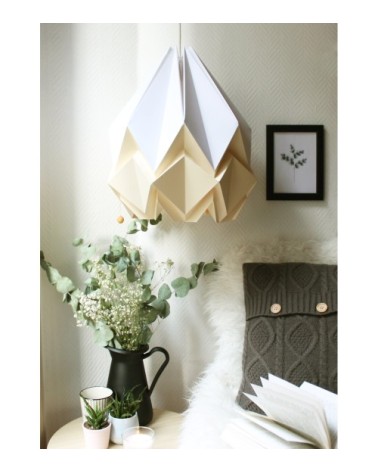 Suspension origami bicolore en papier taille L