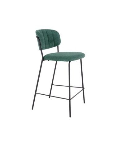 Tabouret de bar design en tissu vert