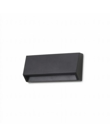 Applique d'extérieur LED en plastique noir 10cm