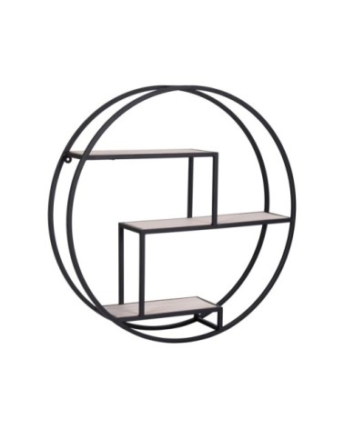 Étagère murale ronde 62cm en métal