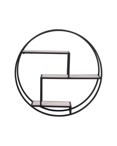 Étagère murale ronde 62cm en métal
