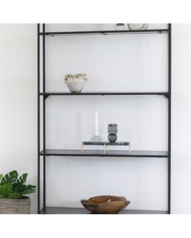 Etagère en bois et métal 80x170cm noir