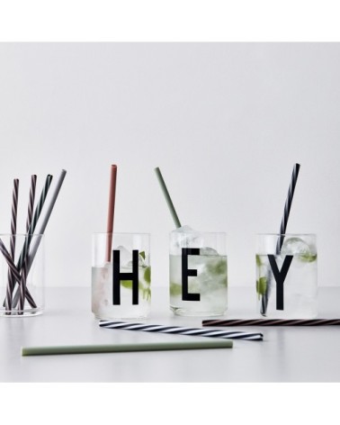 Lot de 10 pailles design