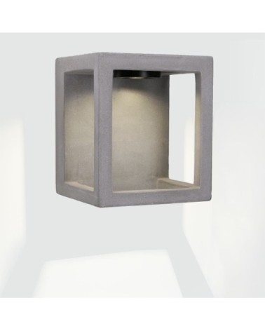 Applique d'extérieur LED en ciment gris