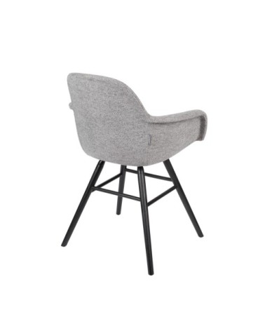 Fauteuil design tissu gris