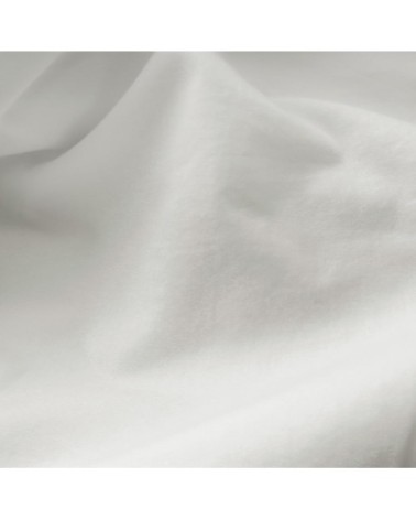 Drap-housse uni en coton lavé blanc